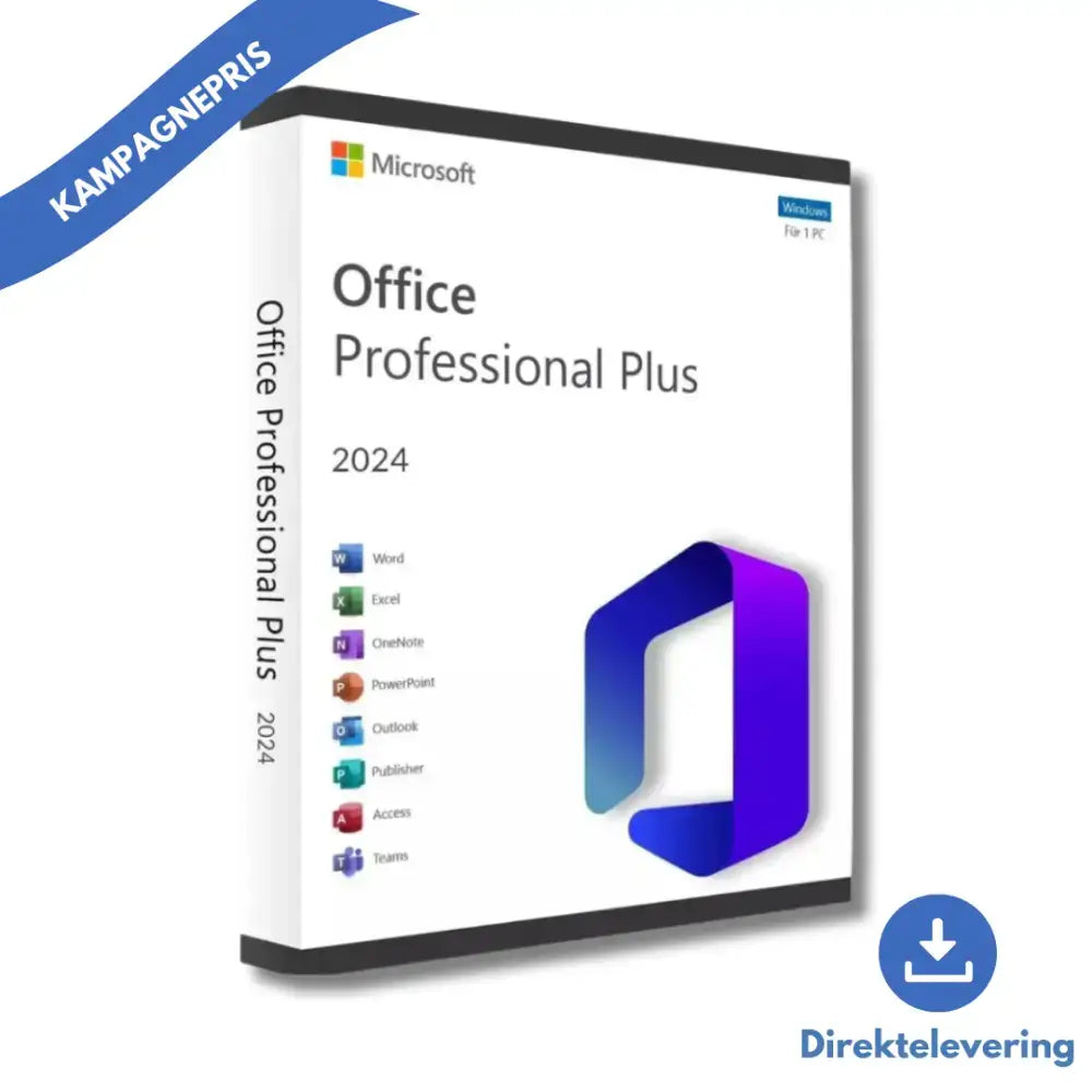 Microsoft Office 2024 Pro Plus | PC - Windows - Kontorsprogam