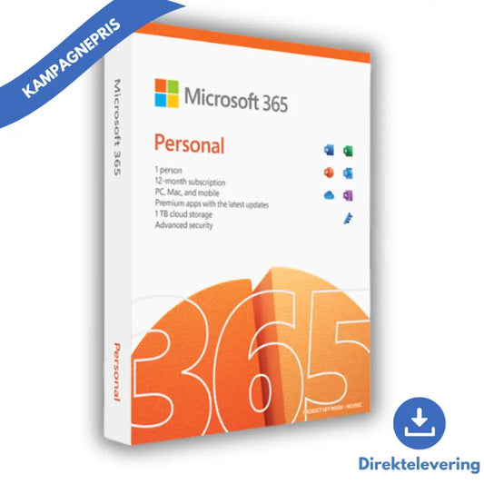 Microsoft Office 365 Personal – 1 År Licens | Aktiver Direkte