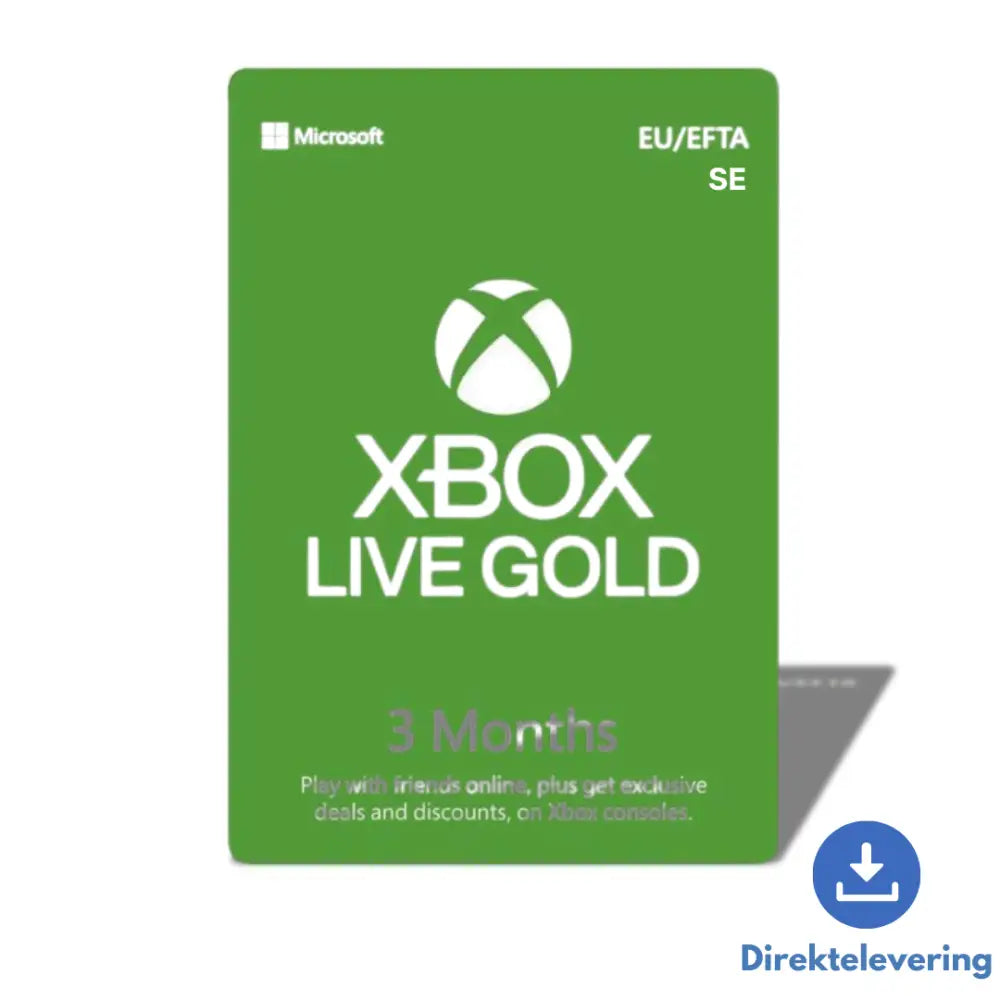 Microsoft Xbox Live Gold | 3 Måneder (DK)